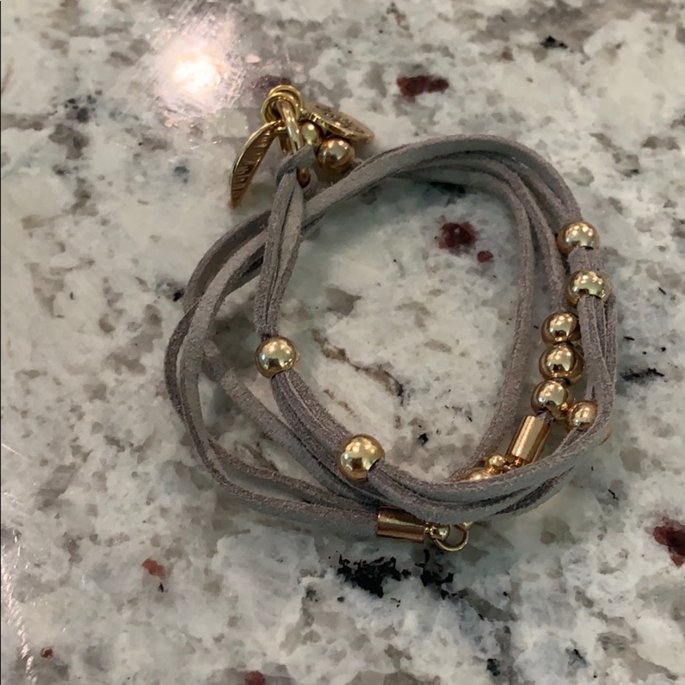 Kinsley Armelle leather wrap bracelet